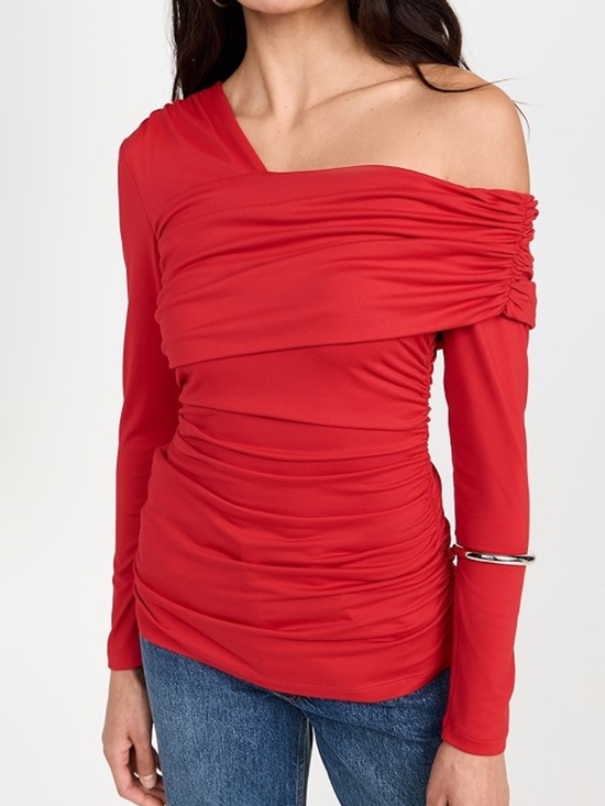 Susana Monaco Tops - Susana Monaco Brick Color Long Sleeve Top Size S